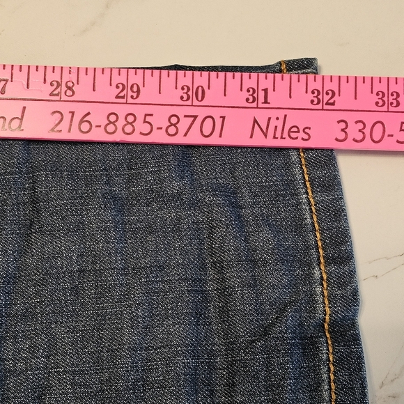 Standards & Practices Distressed Patchwork Straight Leg Jeans Size 14 - Picture 10 of 14